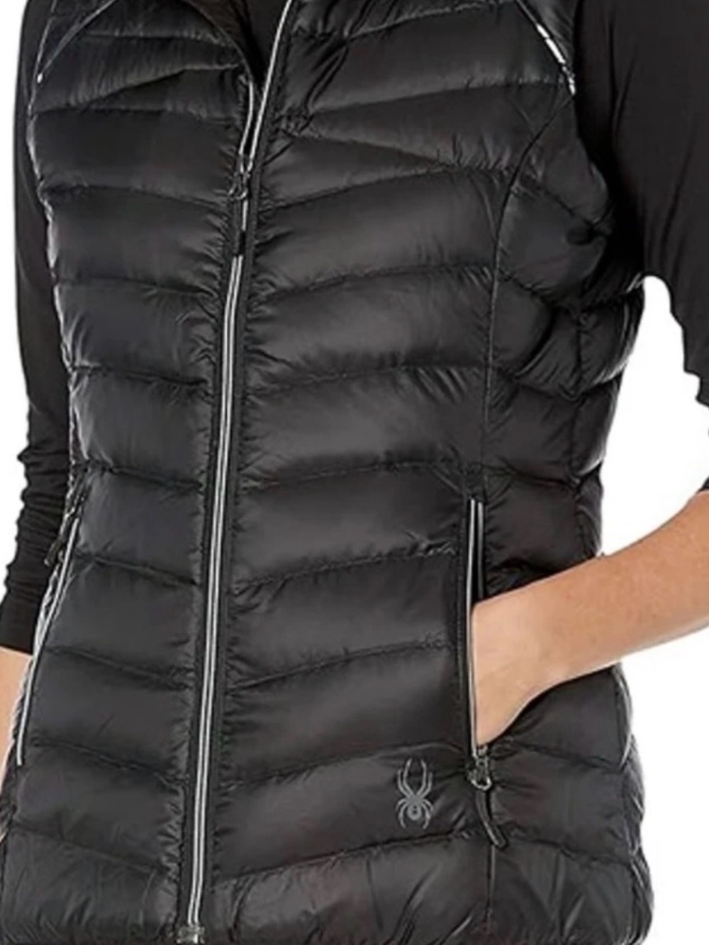 Spyder Women's Black Quilted Down Vest- Brand New With Tags & Receipt.